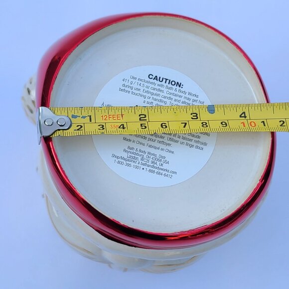 Bath & Body Works SANTA CLAUS HEAD 3-WICK Candle Holder PEDESTAL Christmas 2021 - Picture 2 of 7